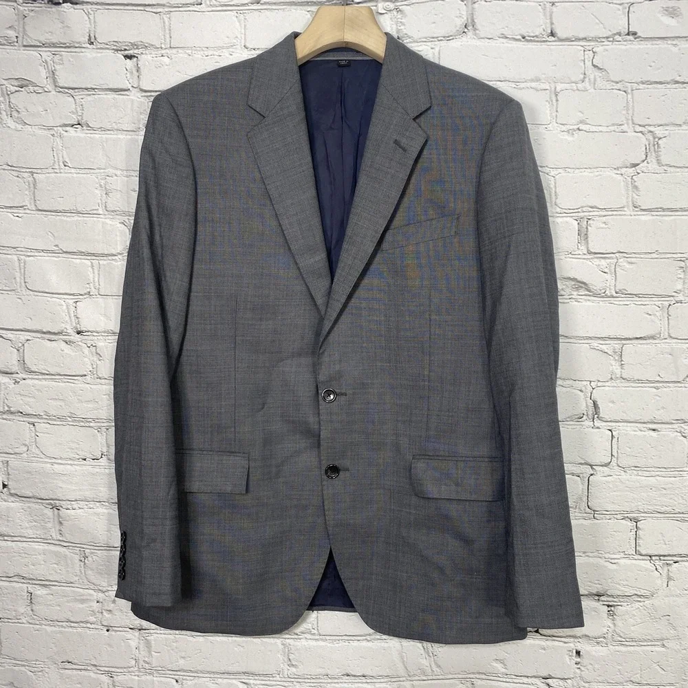 J. Crew Ludlow Essential Slim Fit‎ Suit Jacket 42R Stretch Four Season Wool Gray